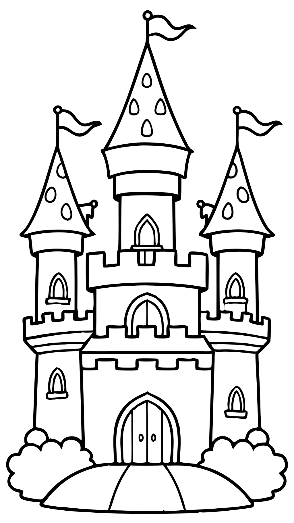 coloriages de château imprimables